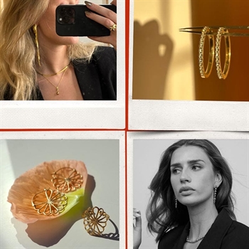 Schmuck in warmen, goldenen Farben für die Saison